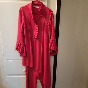 Pink Fancy Asymmetric pant Suit